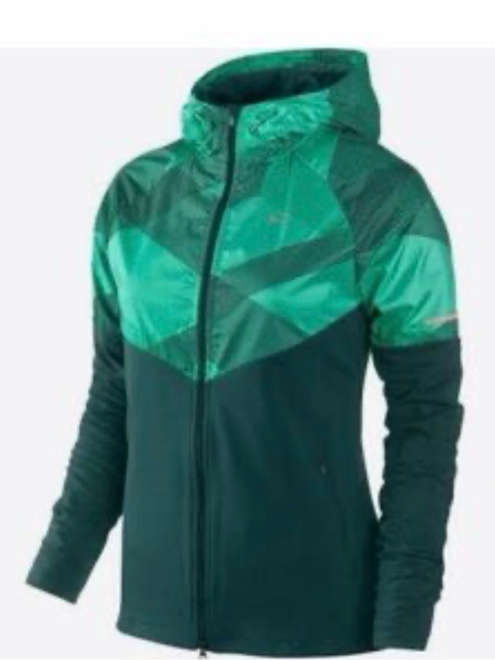 Nike Women's Teal & Emerald Hooded DriFit medium